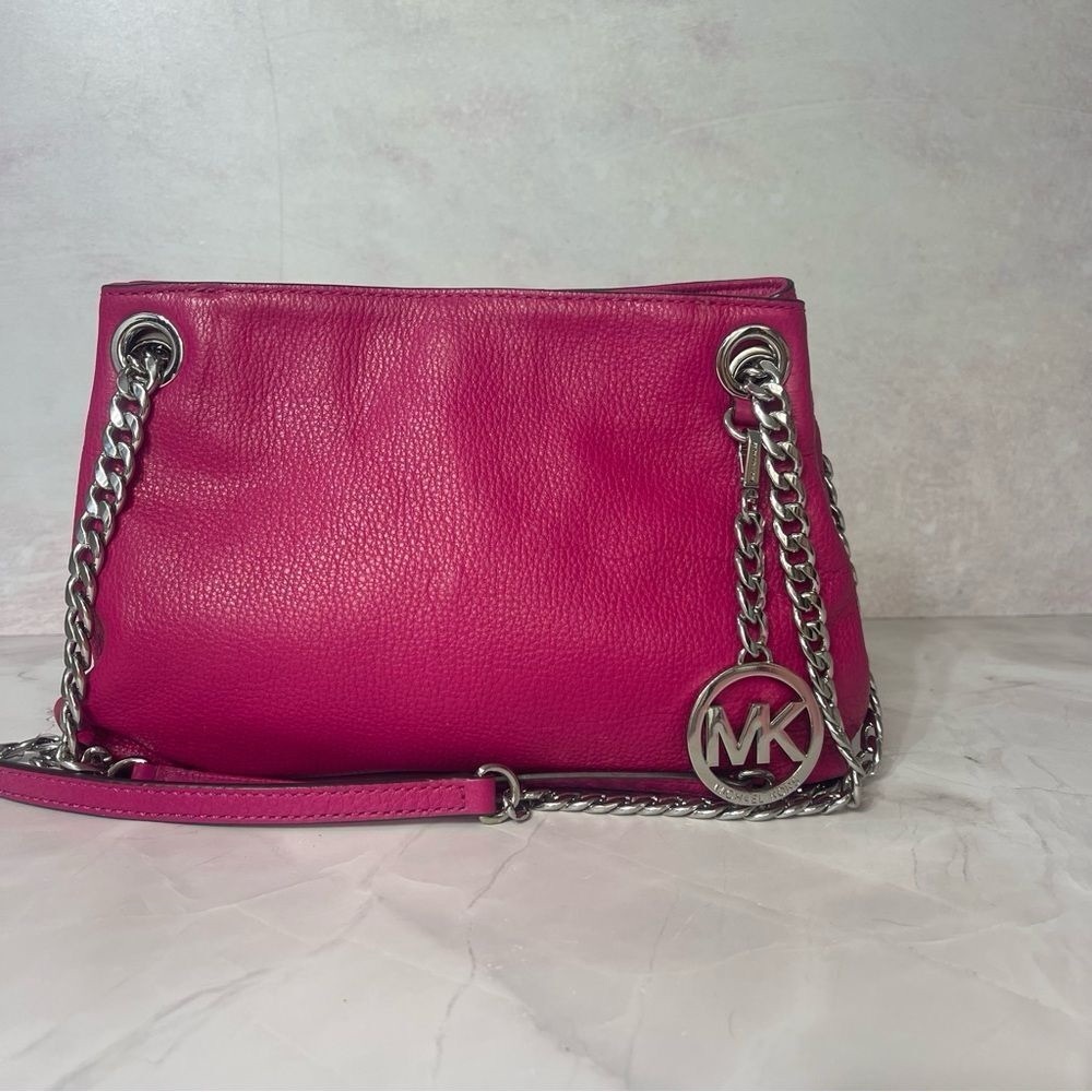 Michael Kors Fuchsia Leather Shoulder Bag